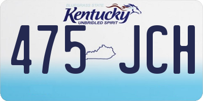 KY license plate 475JCH