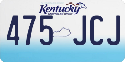 KY license plate 475JCJ