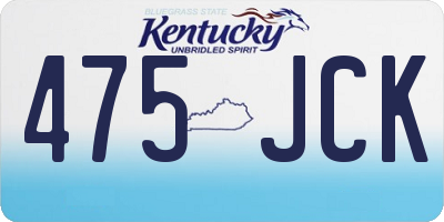 KY license plate 475JCK