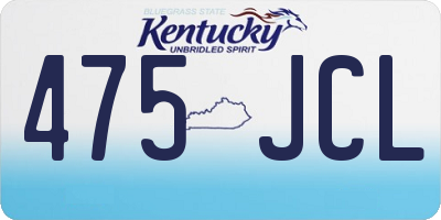 KY license plate 475JCL