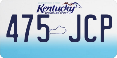 KY license plate 475JCP