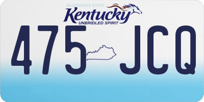 KY license plate 475JCQ