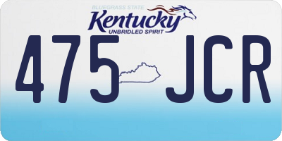 KY license plate 475JCR