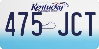 KY license plate 475JCT