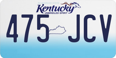 KY license plate 475JCV