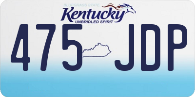 KY license plate 475JDP