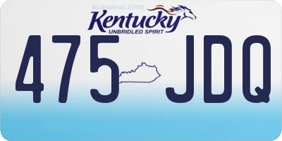 KY license plate 475JDQ