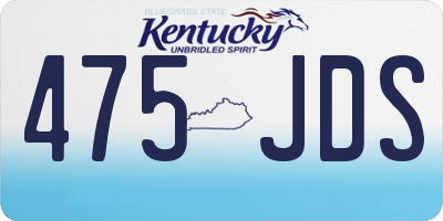KY license plate 475JDS