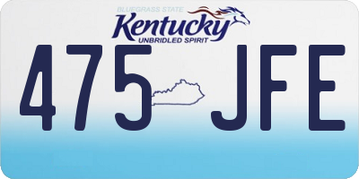 KY license plate 475JFE