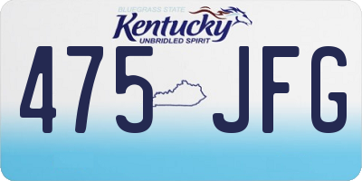 KY license plate 475JFG