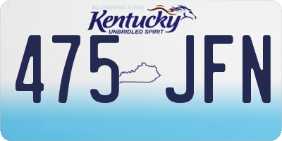 KY license plate 475JFN