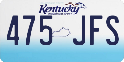 KY license plate 475JFS
