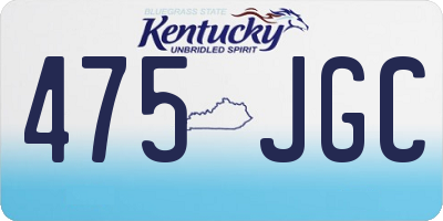 KY license plate 475JGC