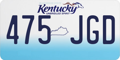 KY license plate 475JGD