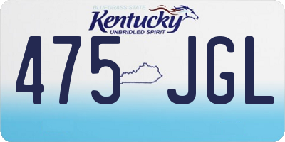 KY license plate 475JGL