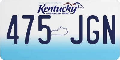 KY license plate 475JGN