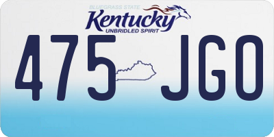KY license plate 475JGO