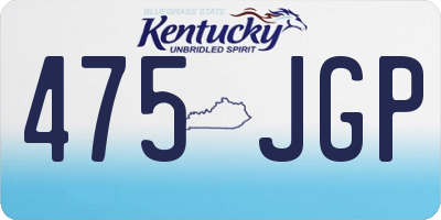 KY license plate 475JGP