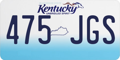 KY license plate 475JGS