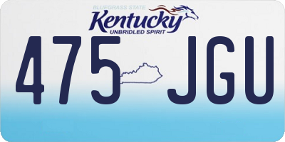 KY license plate 475JGU