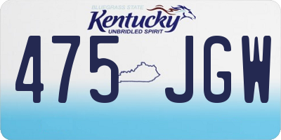 KY license plate 475JGW