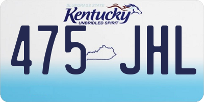KY license plate 475JHL