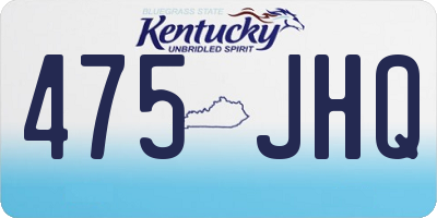 KY license plate 475JHQ