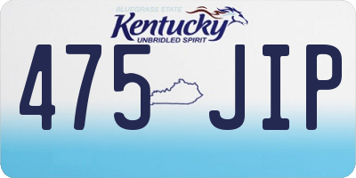 KY license plate 475JIP