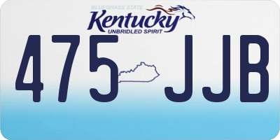 KY license plate 475JJB