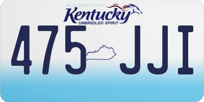 KY license plate 475JJI