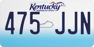 KY license plate 475JJN