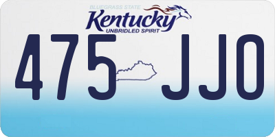 KY license plate 475JJO