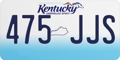 KY license plate 475JJS