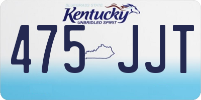 KY license plate 475JJT