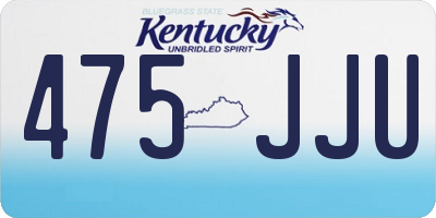KY license plate 475JJU