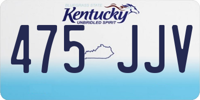KY license plate 475JJV