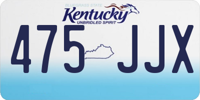 KY license plate 475JJX