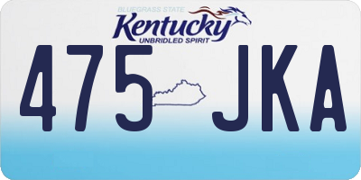 KY license plate 475JKA