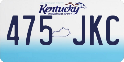 KY license plate 475JKC