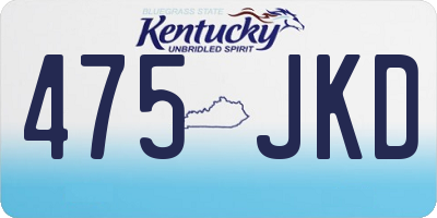 KY license plate 475JKD