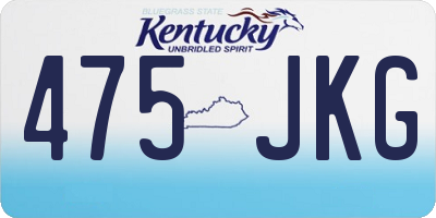 KY license plate 475JKG