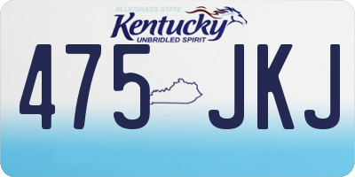 KY license plate 475JKJ