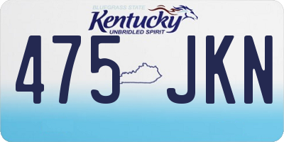 KY license plate 475JKN