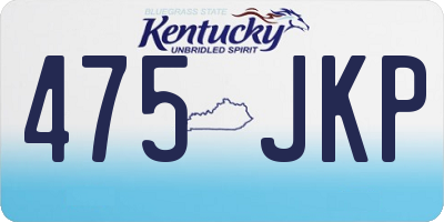 KY license plate 475JKP