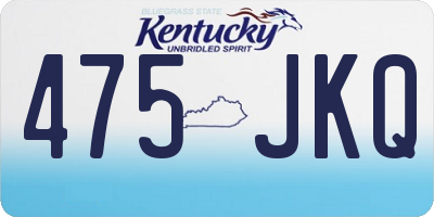 KY license plate 475JKQ