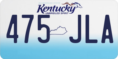 KY license plate 475JLA