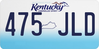 KY license plate 475JLD