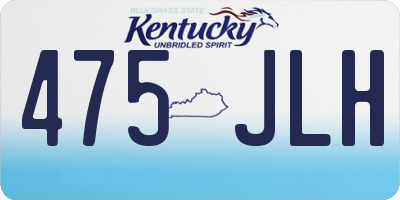KY license plate 475JLH
