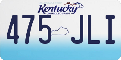 KY license plate 475JLI