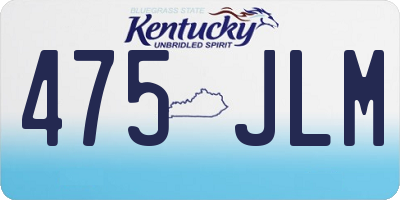 KY license plate 475JLM
